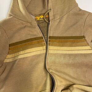 Aviator Nation Beige Hoodie with Yellow Accent